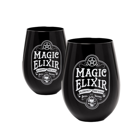 Set of 2 'Magic Elixir' Stemless Glasses-0